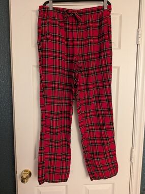 J. Crew Men's Red Plaid Flannel PJ Pants Sz M